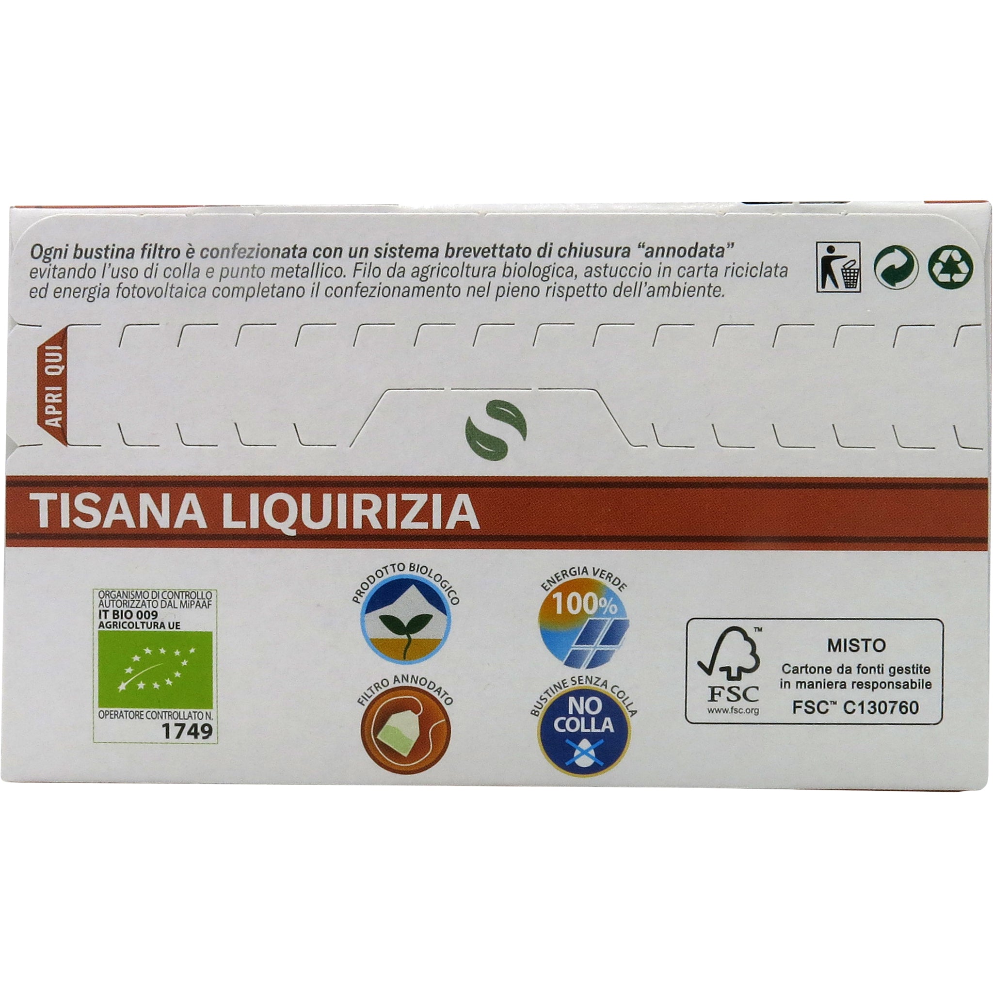 Tisana Liquirizia BIO in filtri
