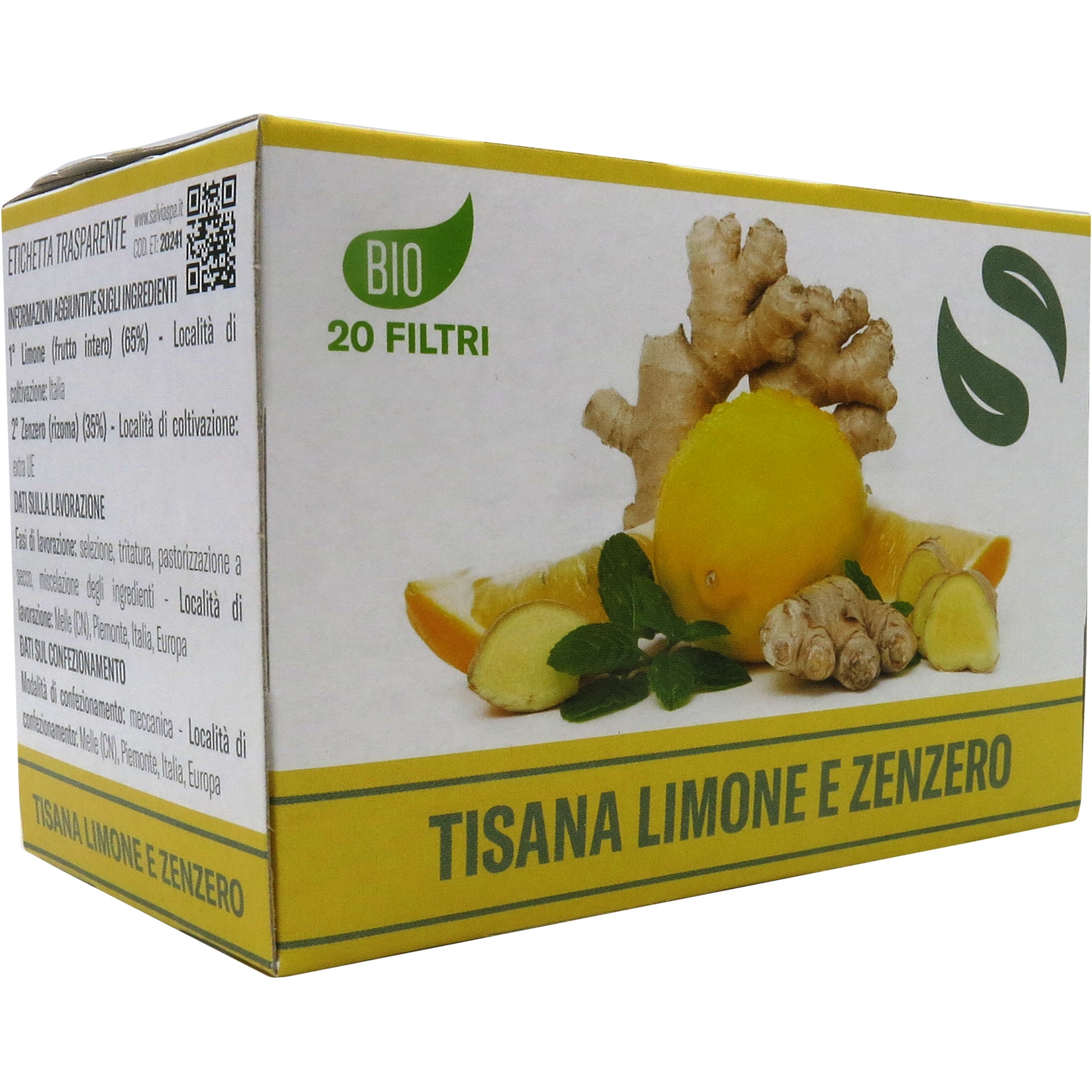 Tisana Limone e Zenzero BIO in filtri